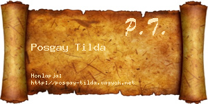 Posgay Tilda névjegykártya